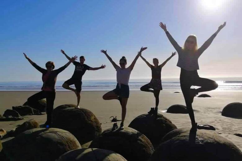 Messing around on the Moeraki boulders in New Zealand | Travel Nation