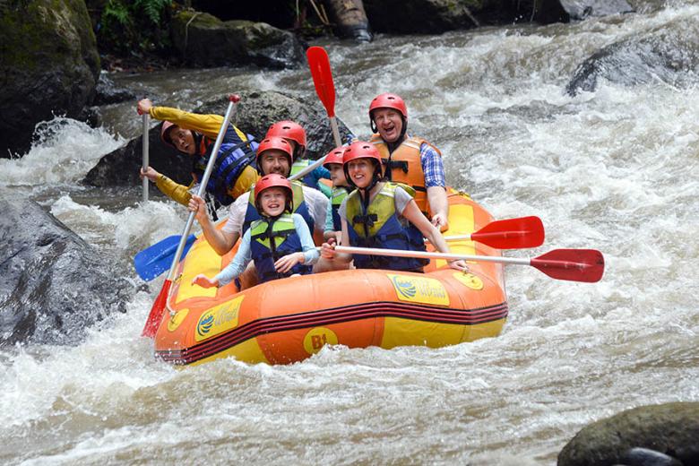 One of the holiday highlights was a half day white water rafting trip in Ubud