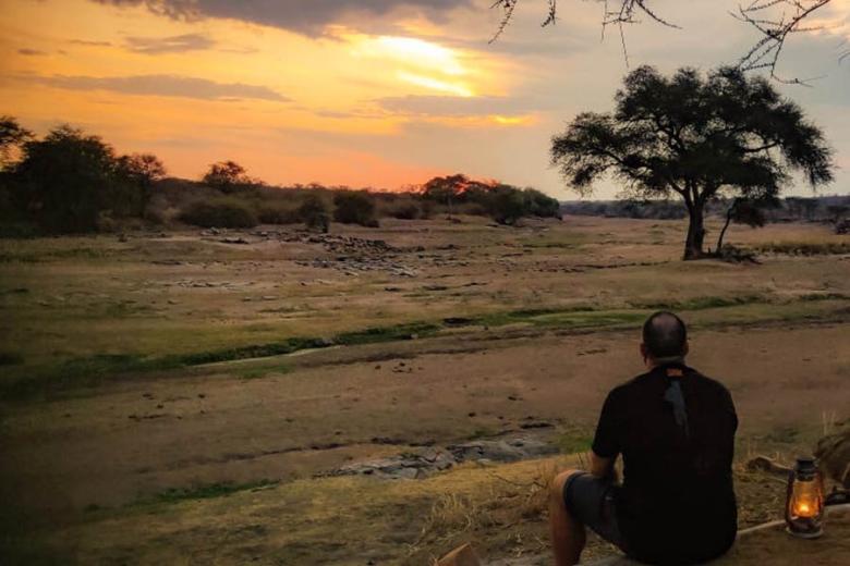 Scott in the Serengeti at sunset | Travel Nation