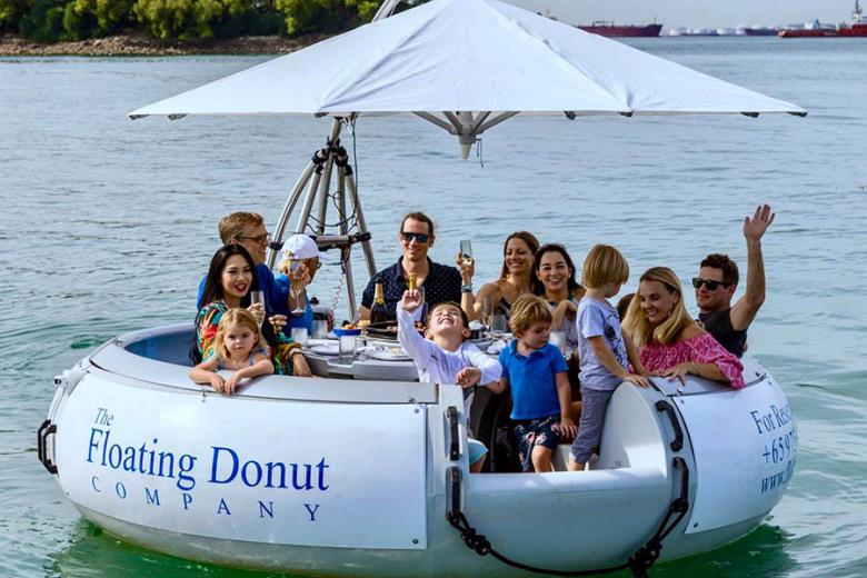 Drift around Singapore in a floating donut | Photo credit: Floating Donut Company