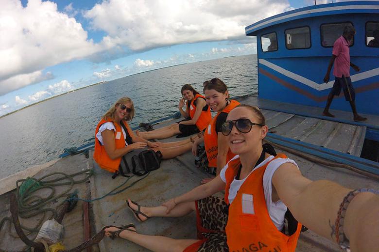 Charlie on the boat to Delft Island, Sri Lanka | Travel Nation