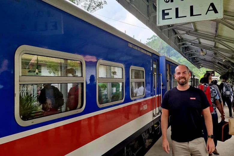 David at Ella train station, Sri Lanka | Travel Nation