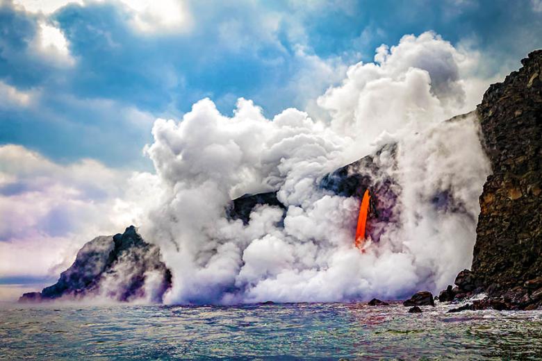 Prolific Kilauea is where you’ll see lava flowing into the sea - a sight not to be missed!