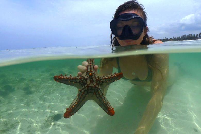 Sara exploring the underwater world of Zanzibar | Travel Nation