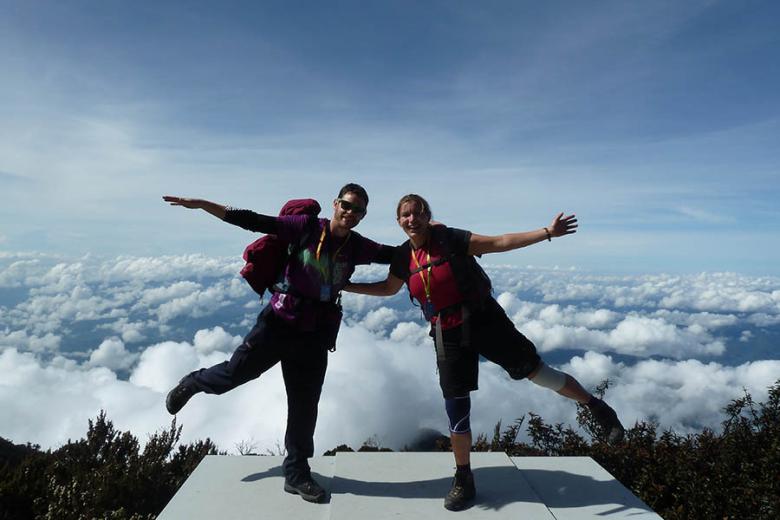 Chris and Debs at the summit of Mount Kinabalu! 