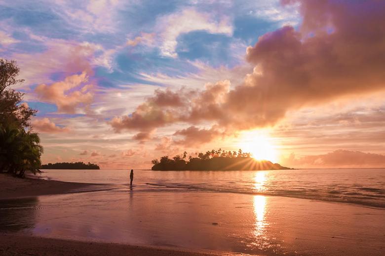 Sunrise in the Cook Islands