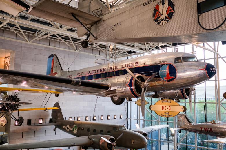 The National Air and Space Museum, one of the 17 Smithsonian museums in Washington DC