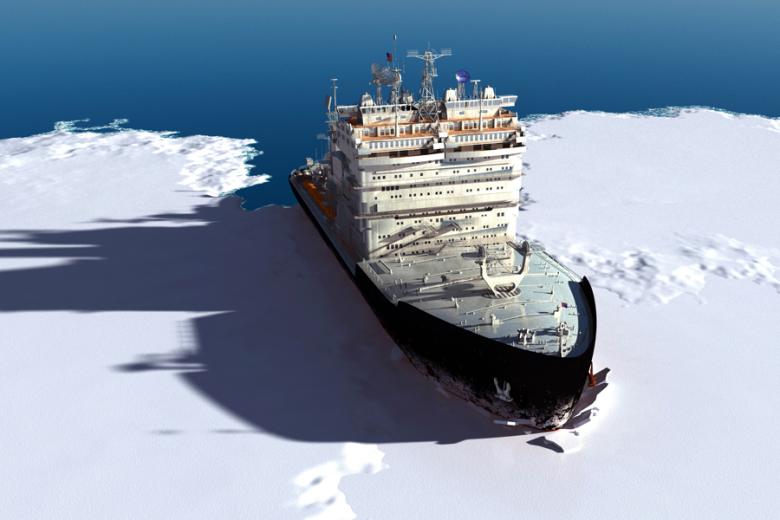 Ice breaker ship, Antarctica