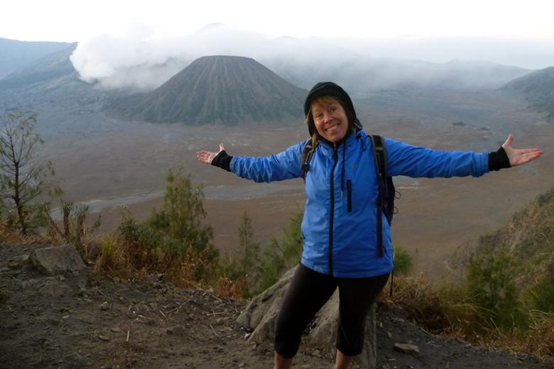 The walk to Mount Bromo is spectacular