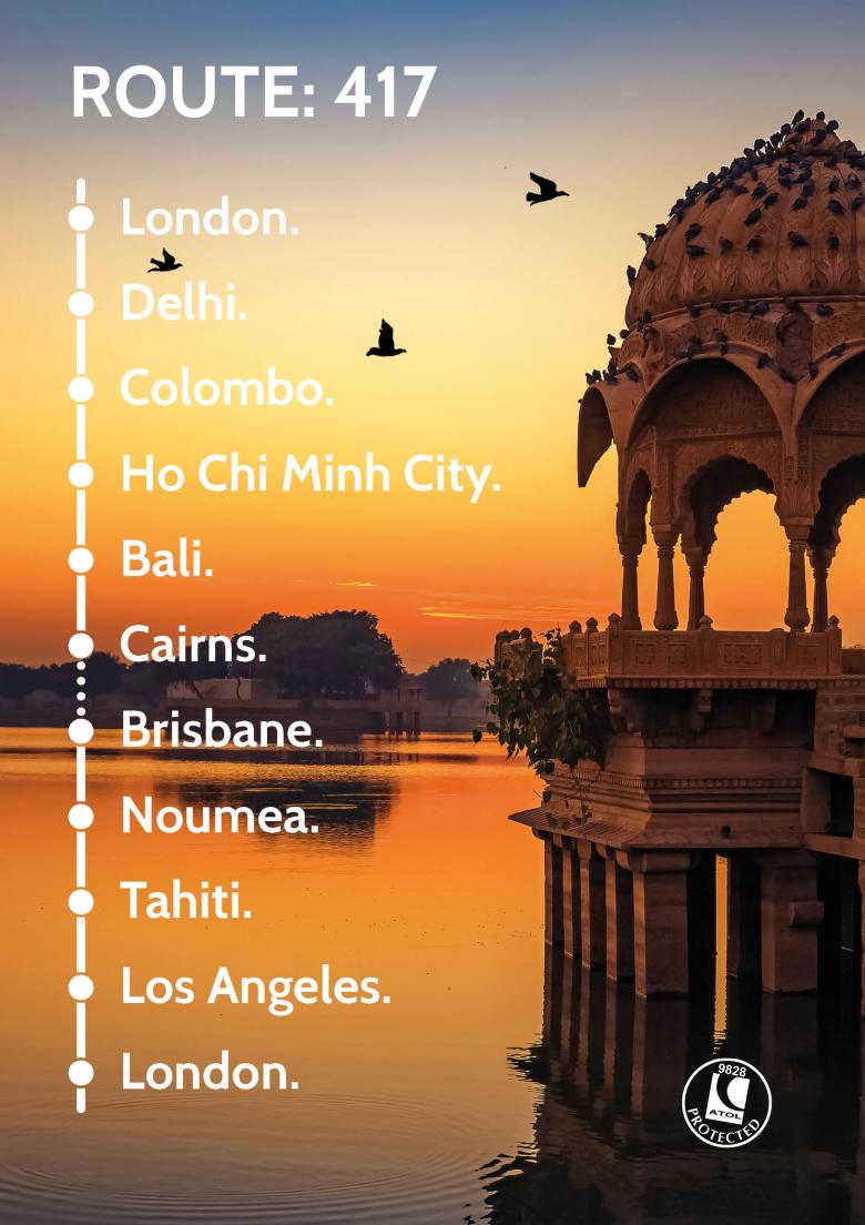 travel_nation_flight_route_417_london_delhi_colombo_ho_chi_minh_city_bali_cairns_brisbane_noumea_tahiti_los_angeles_london