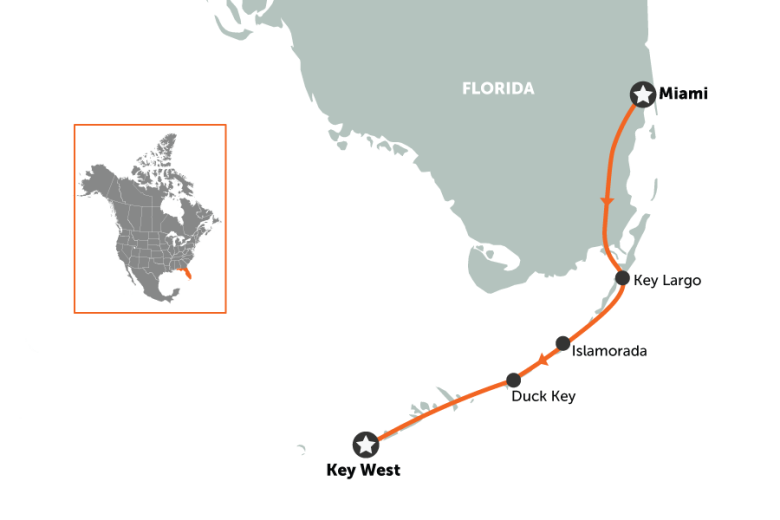 Overseas Highway: Miami to Key West | map
