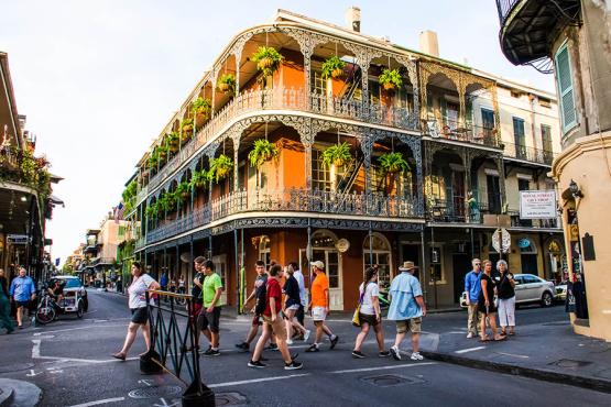 Wander through the French Quarter past pretty balconies and colonial architecture 