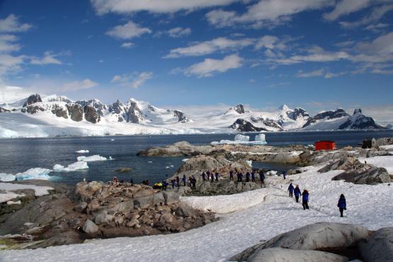 Set foot on the Antarctic Continent