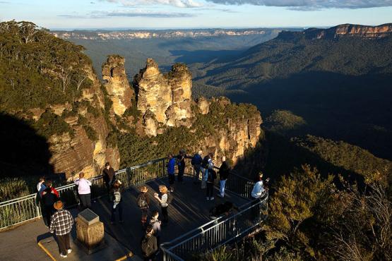 Photograph the legendary rock formations known as The Three Sisters