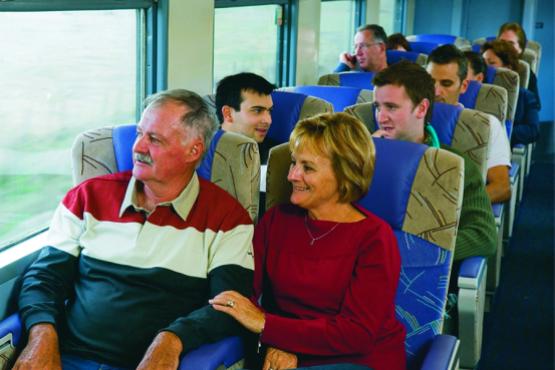 Relax and enjoy the comfort of a Red Service seat