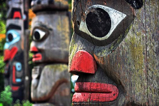 Totem poles, Vancouver, British Columbia, Canada