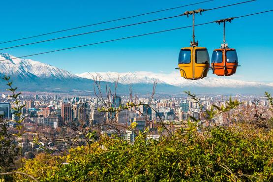 Enjoy the beautiful mountain views around Santiago