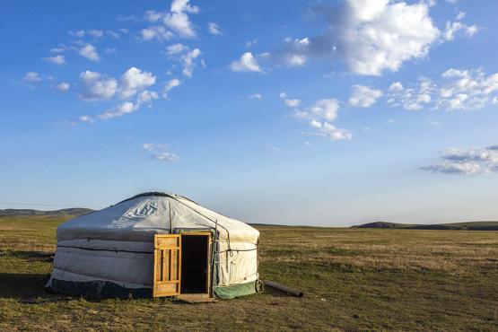 Sleep in a traditional Mongolian Ger (yurt)