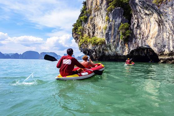 Why not kayak around the dramatic limestone karsts of Phang Nga Bay?