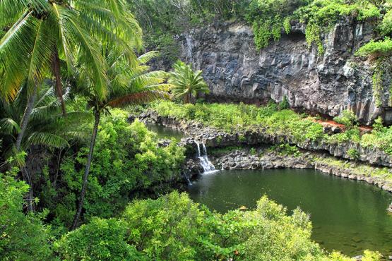 Explore the waterfalls and Seven Sacred Pools