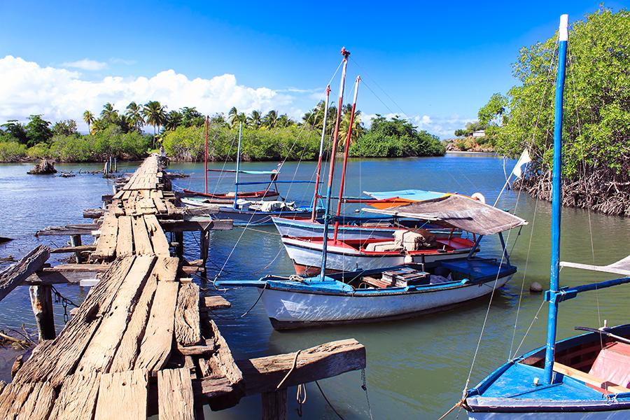 Boats near Baracoa, Cuba