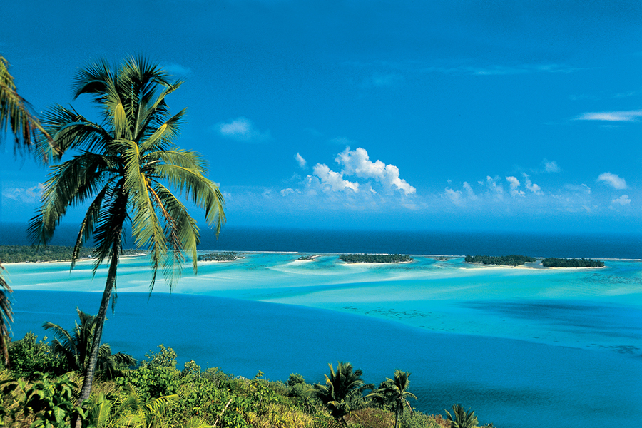 Sit back and soak up the stunning beauty of Bora Bora Lagoon