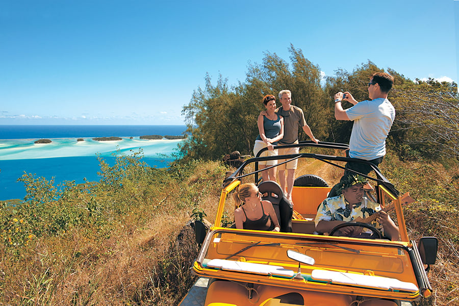 Choose to take part in a 4 wheel drive safari or a glass bottom boat ride 