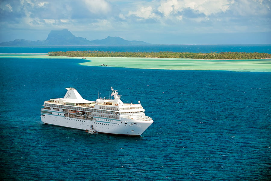 Cruise the shallow seas of Tahiti and French Polynesia in luxury