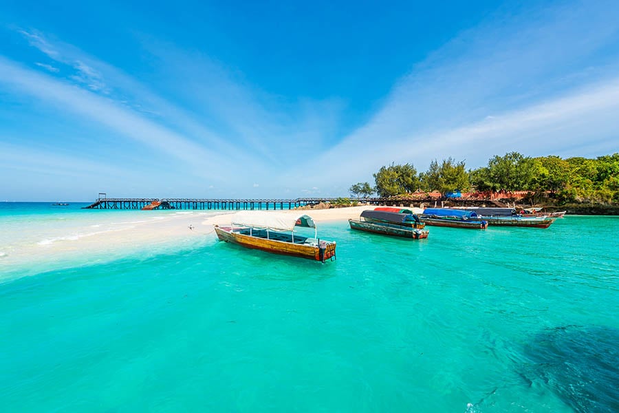The white sands and turquoise waters of Zanzibar are the perfect way to end your trip