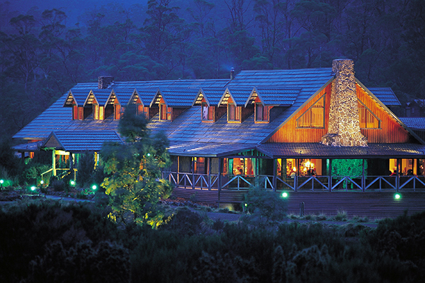 Peppers Cradle mountain Lodge at night