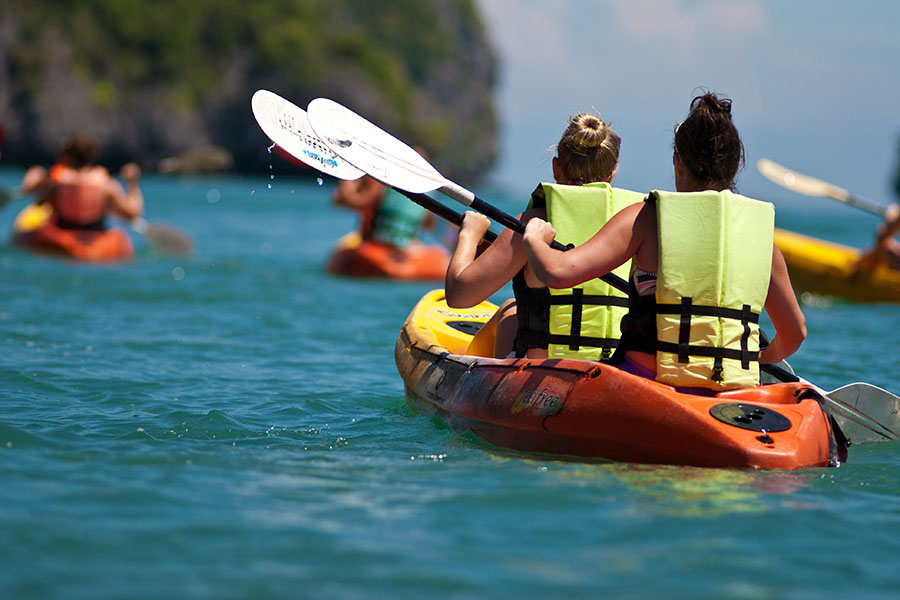 Try kayaking among the limestone karsts