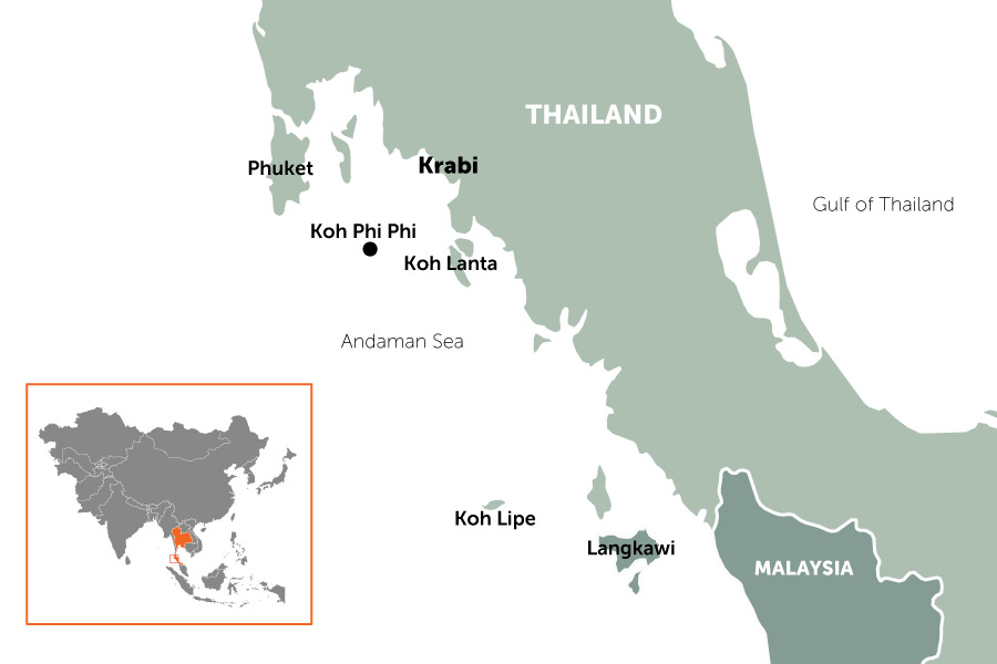 Where to stay in Krabi | map