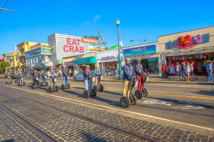 Hire a bike or join a segway tour at Fisherman's Wharf