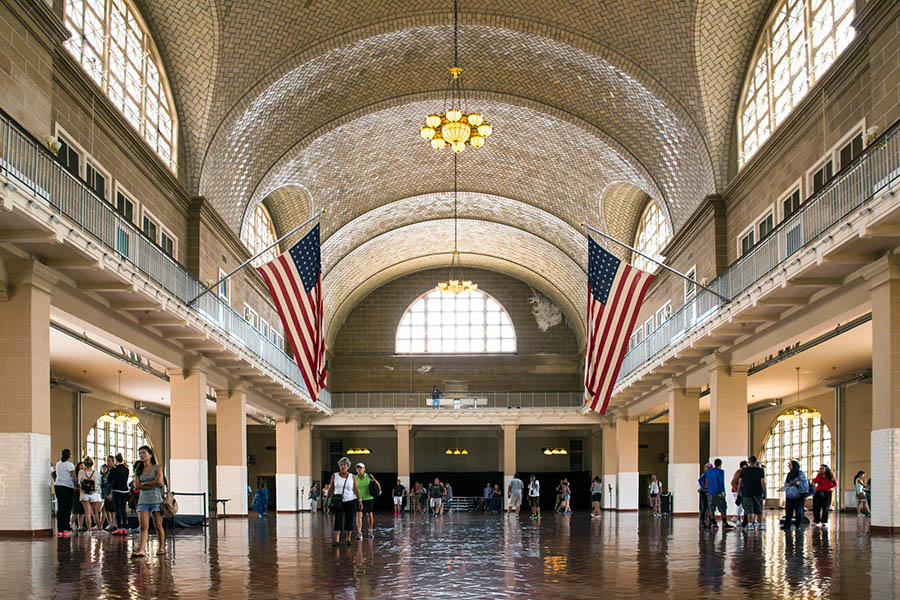 Visit Ellis Island - the original entry point for immigrants from Europe