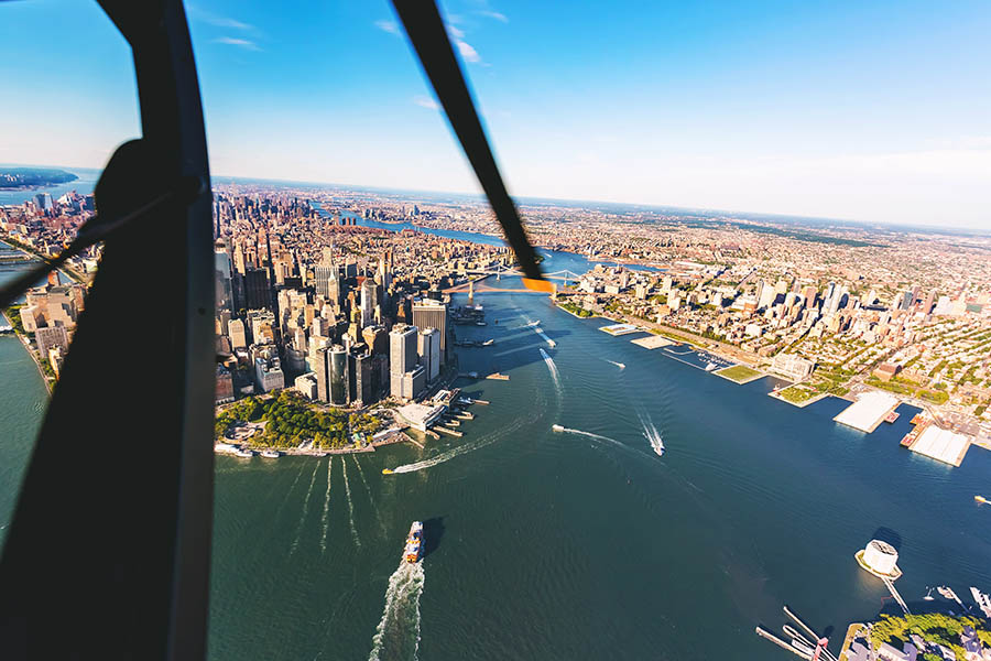 Take a spectacular helicopter ride over the city