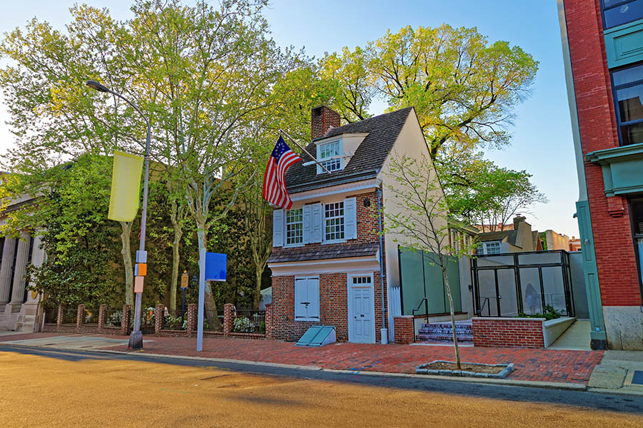 Visit the Betsy Ross House - where the first American flag was made 