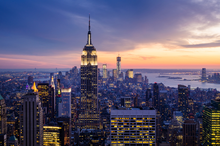 Stunning views across New York City, USA