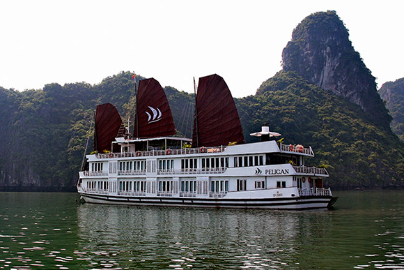Relax as you cruise around Halong Bay